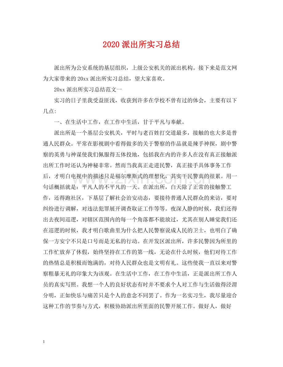 派出所实习总结.docx_第1页