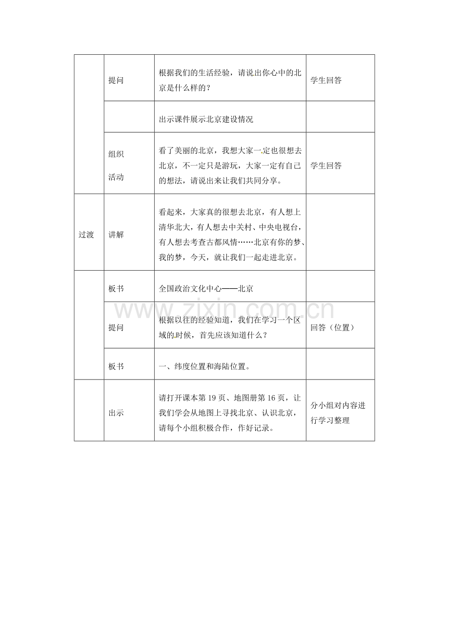 八年级地理下册 第六章 北方地区 第四节 北京教案2 （新版）新人教版.doc_第2页