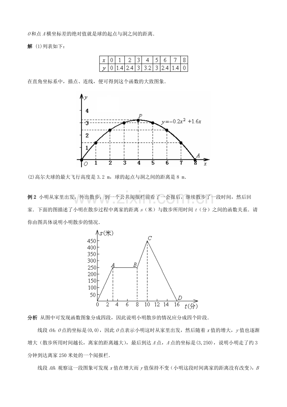 畅优新课堂八年级数学下册 19.1.2 函数的图象教案3 （新版）新人教版-（新版）新人教版初中八年级下册数学教案.doc_第3页