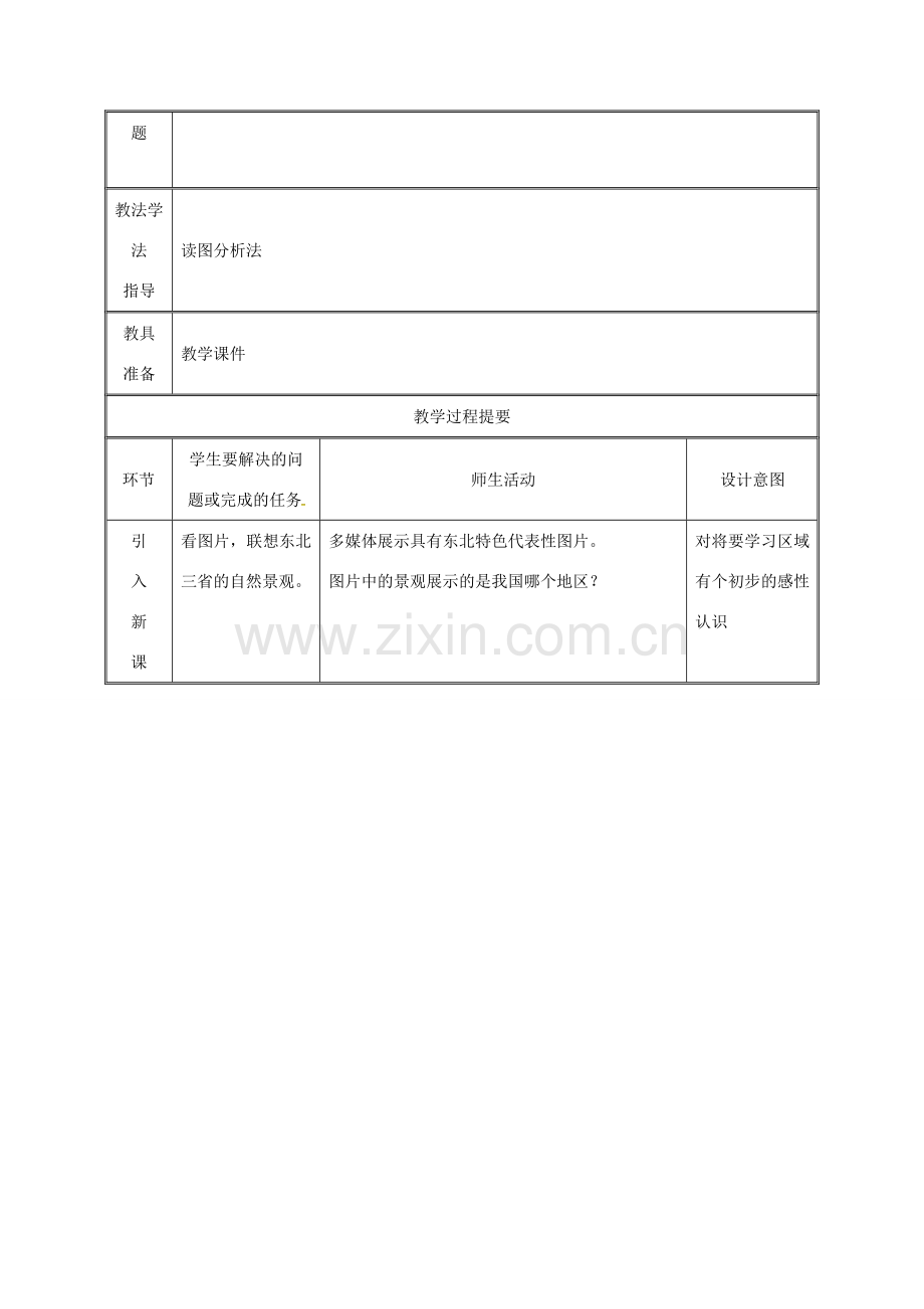 湖南省迎丰镇八年级地理下册 6.2“白山黑水”——东北三省教案1 （新版）新人教版-（新版）新人教版初中八年级下册地理教案.doc_第2页