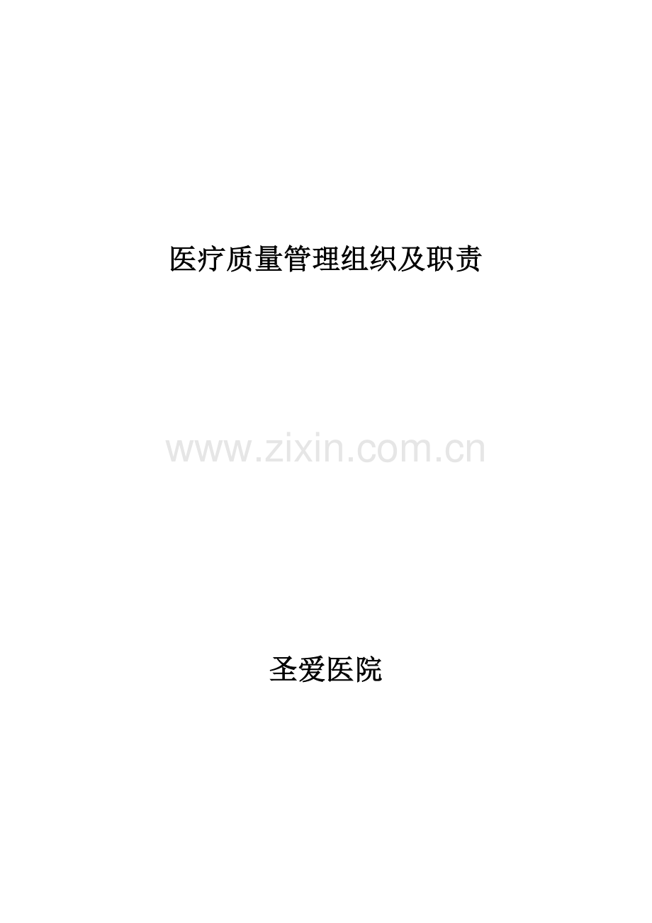 医疗质量管理组织及职责培训资料.docx_第1页