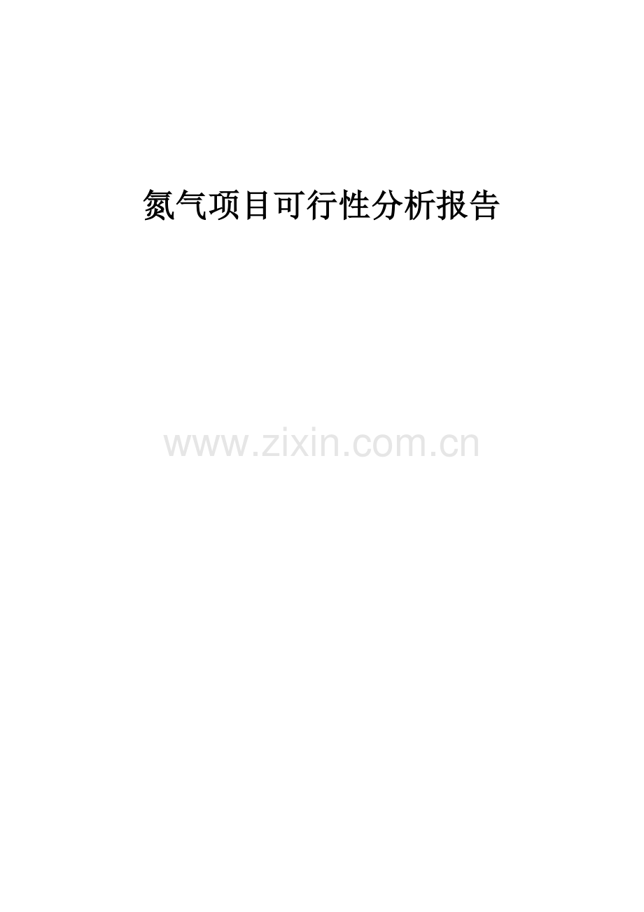 氮气项目可行性分析报告.docx_第1页