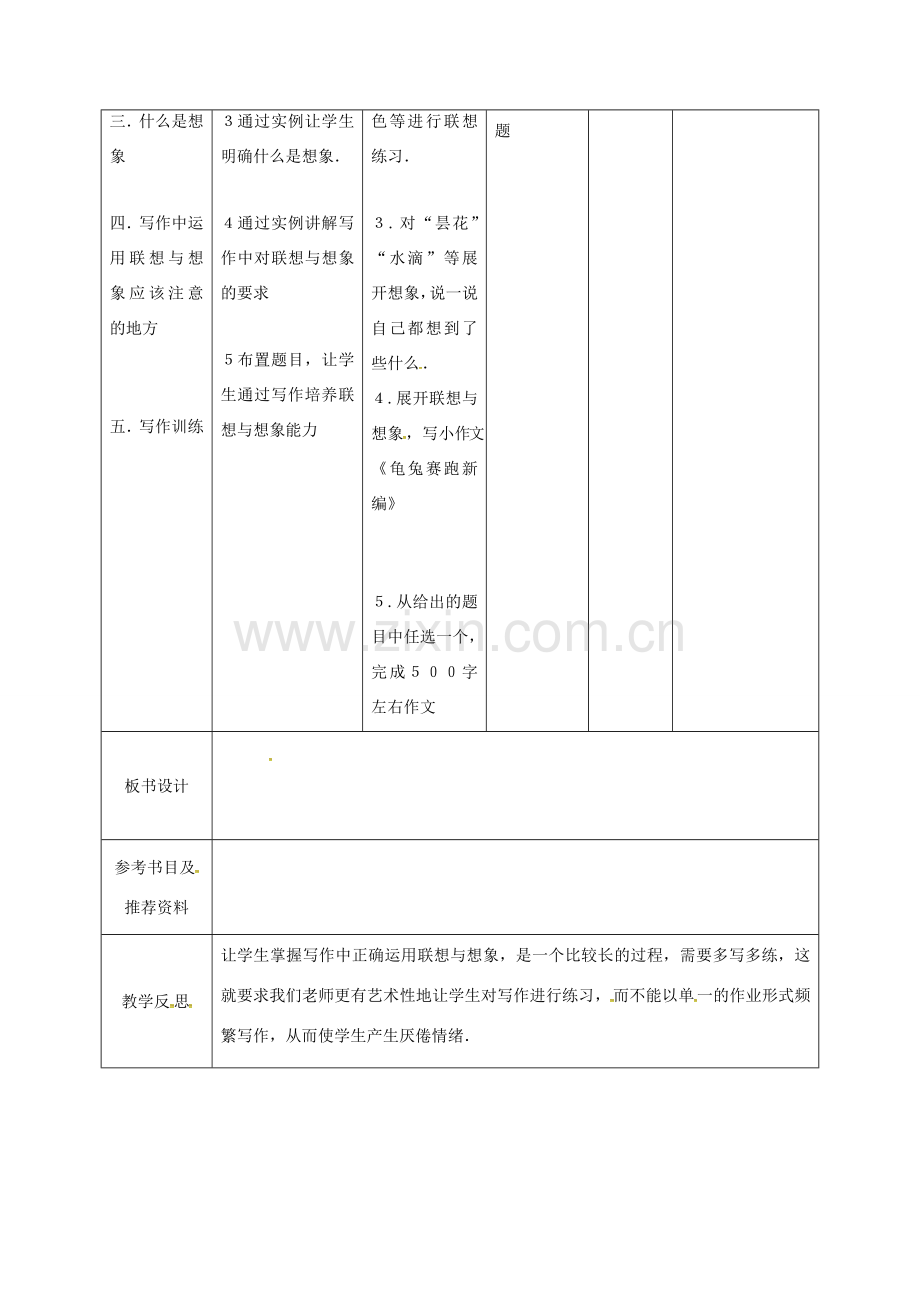 小学七年级语文上册《发挥联想和想象》教案 （新版）新人教版-（新版）新人教版初中七年级上册语文教案.doc_第2页