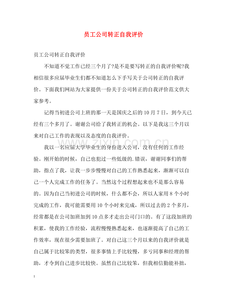 员工公司转正自我评价2.docx_第1页