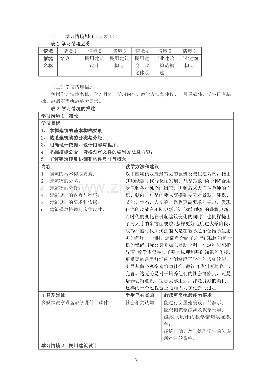 房屋建筑学课程标准.doc_第3页