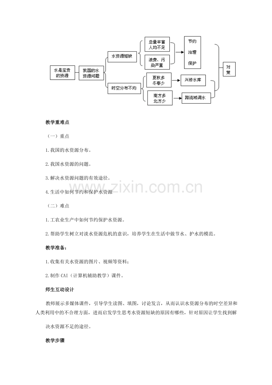 八年级地理上册 第三章 中国的自然资源 第三节　水资源名师教案2 人教新课标版.doc_第2页