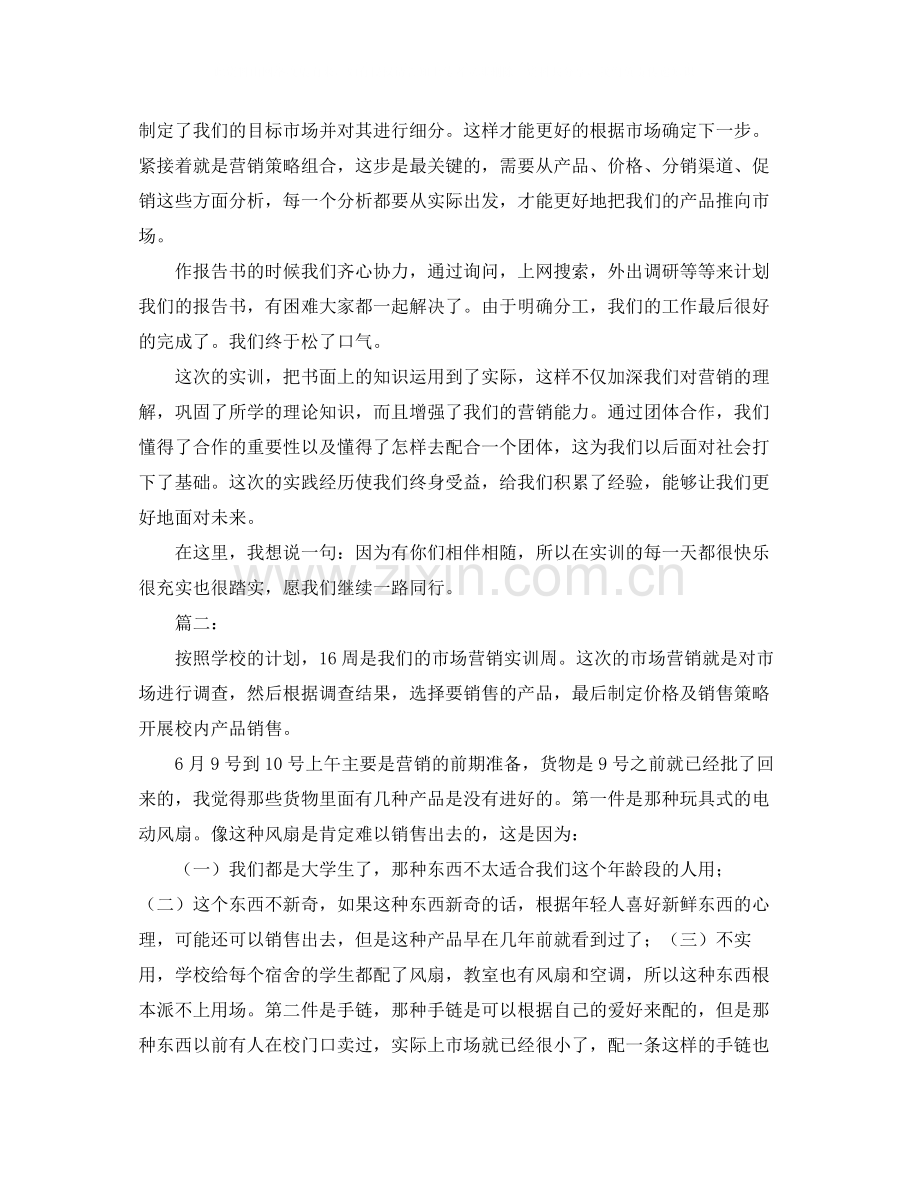 大学市场营销实训个人总结三篇.docx_第2页