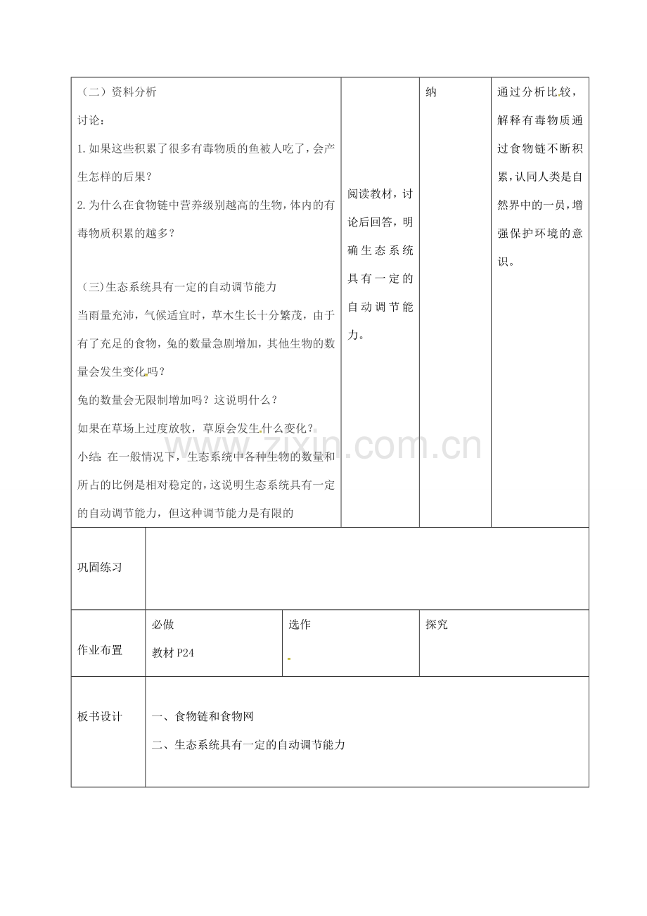 七年级生物上册 1.2.2 生物与环境组成生态系统教案2 （新版）新人教版-（新版）新人教版初中七年级上册生物教案.doc_第3页