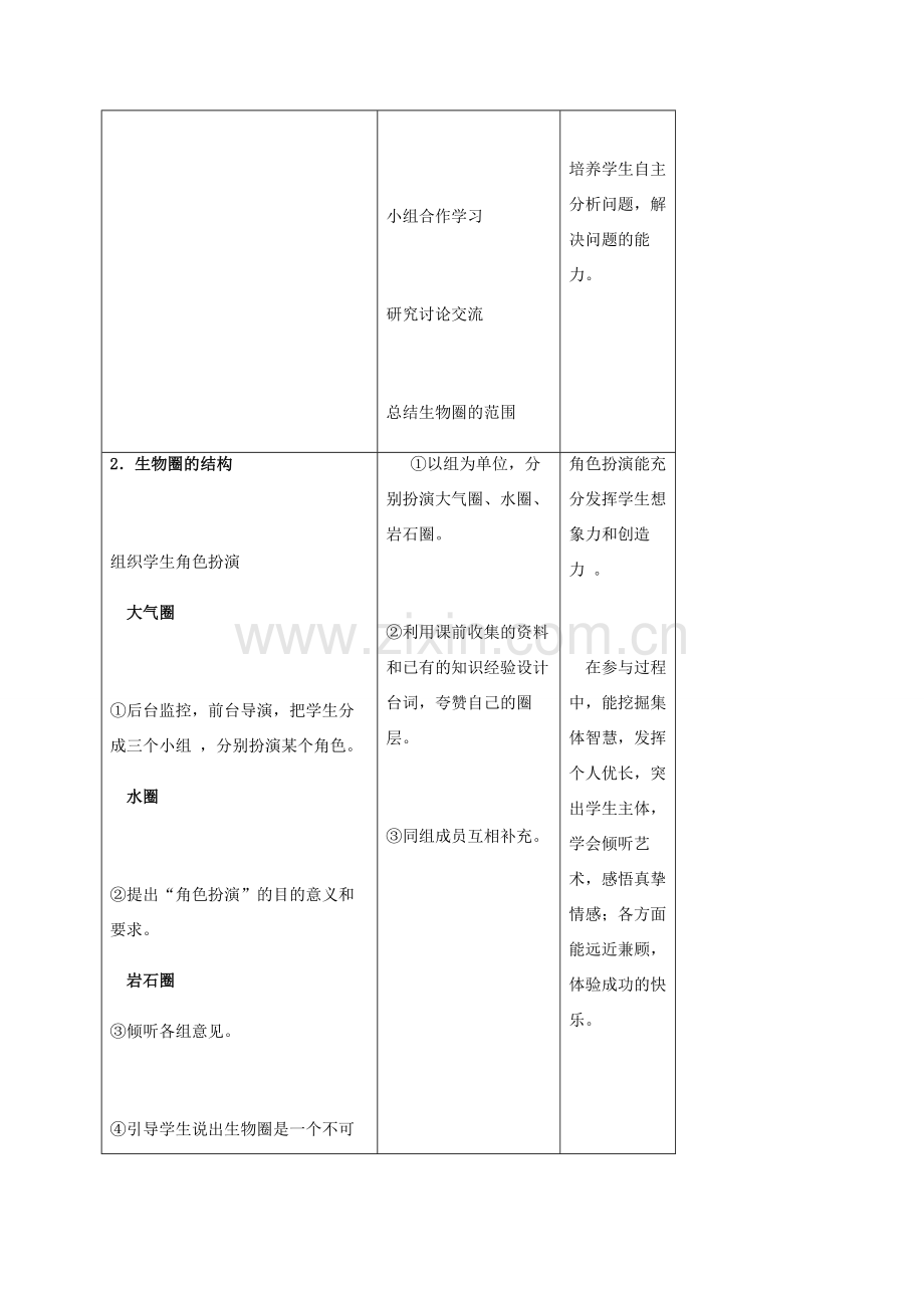 秋七年级生物上册 1.2.3 生物圈是最大的生态系统教案 （新版）新人教版-（新版）新人教版初中七年级上册生物教案.doc_第3页