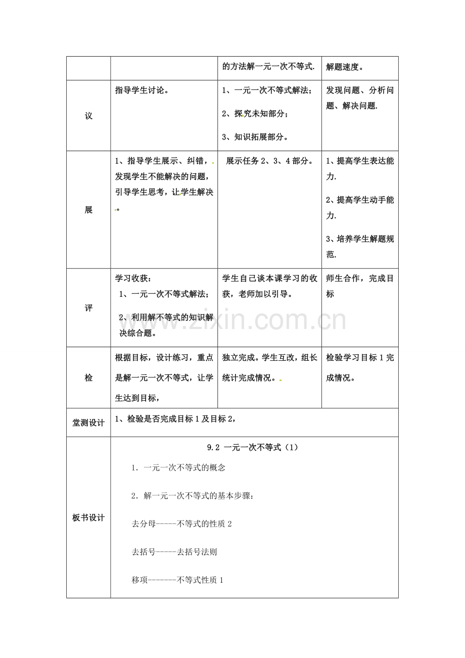 七年级数学下册 第九章 不等式与不等式组 9.2 一元一次不等式教案 （新版）新人教版-（新版）新人教版初中七年级下册数学教案.doc_第2页