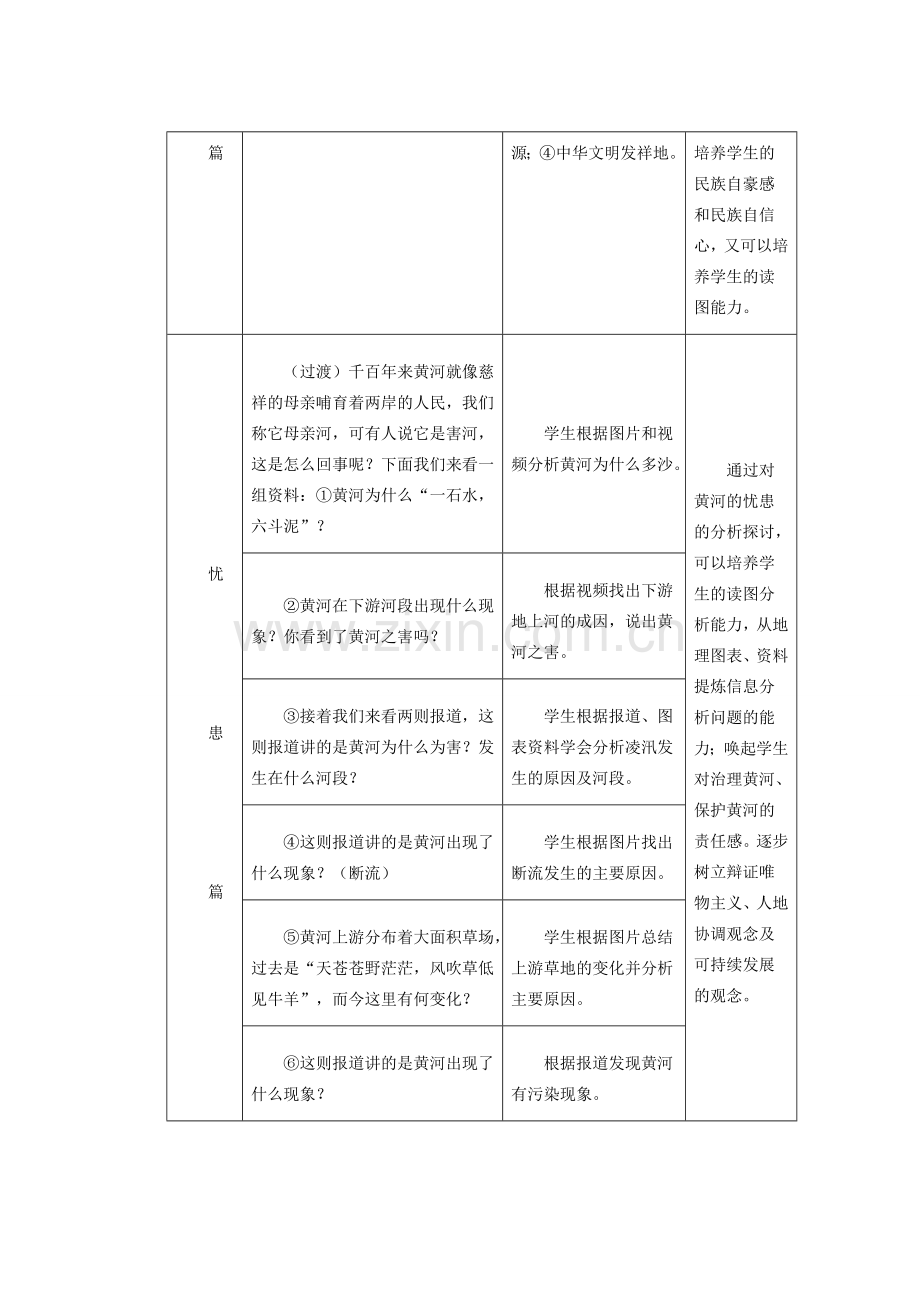 辽宁省沈阳市第四十五中学八年级地理上册 第三节 黄河的治理2说课稿 新人教版.doc_第3页