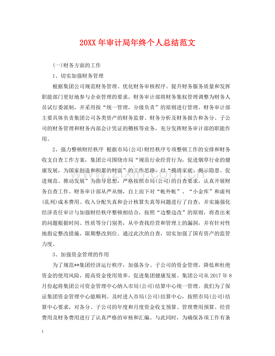 审计局年终个人总结范文2.docx_第1页