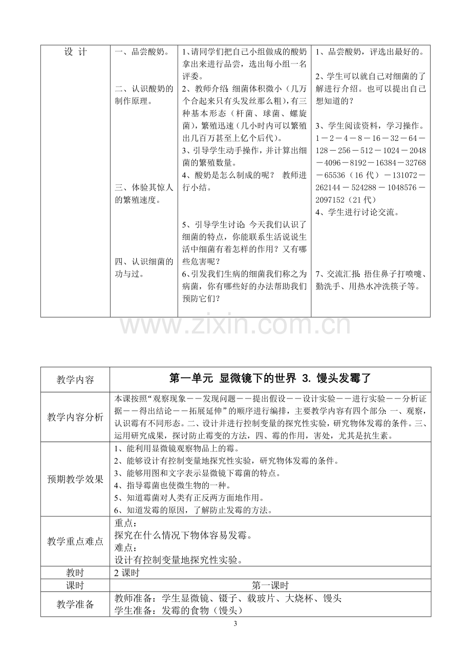 六年级上册科学教学设计.doc_第3页