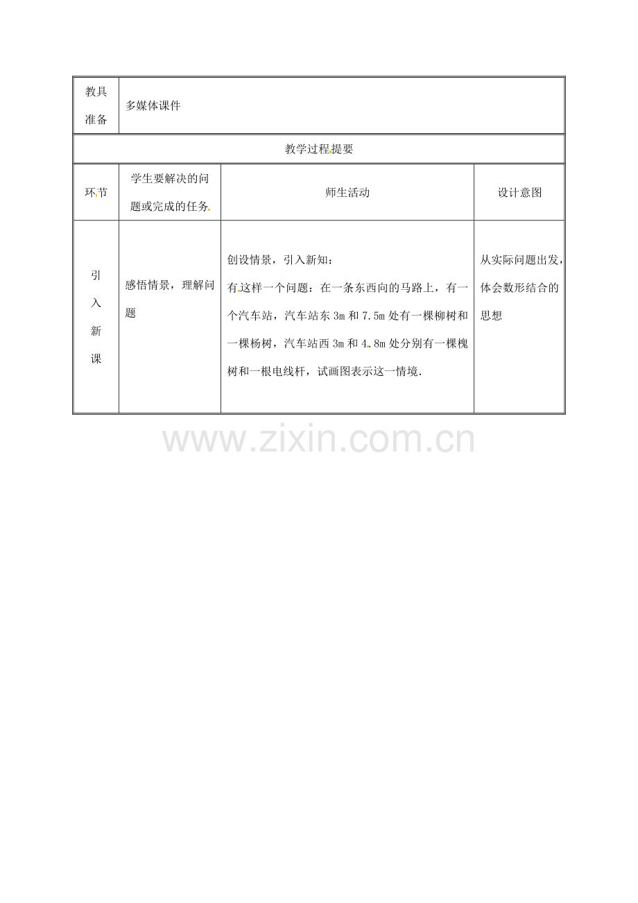 湖南省益阳市资阳区迎丰桥镇七年级数学上册 第一章 有理数 1.2 有理数 1.2.2 数轴教案 （新版）新人教版-（新版）新人教版初中七年级上册数学教案.doc_第2页