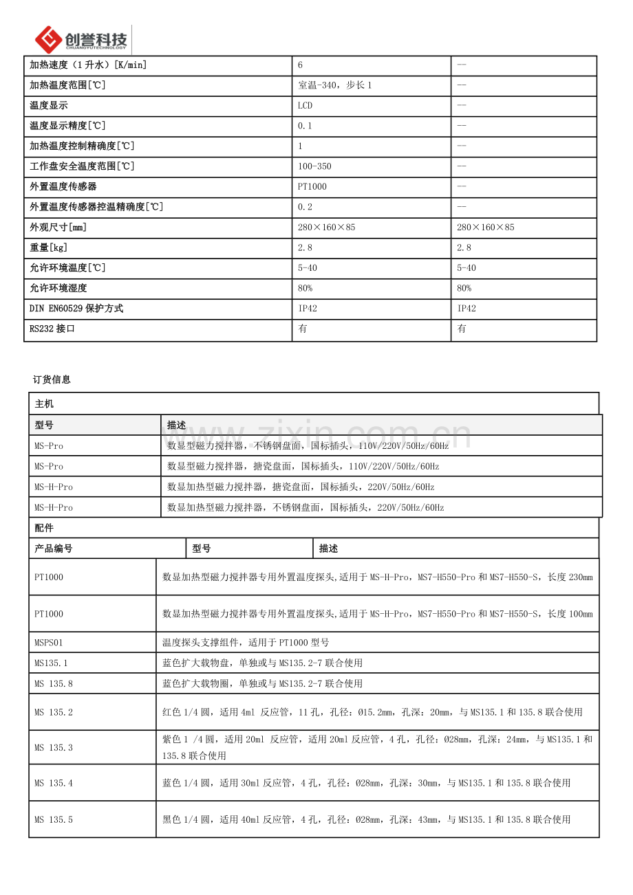 美国赛洛捷克数显(加热)型磁力搅拌器MS-H-Pro MS-Pro.doc_第2页