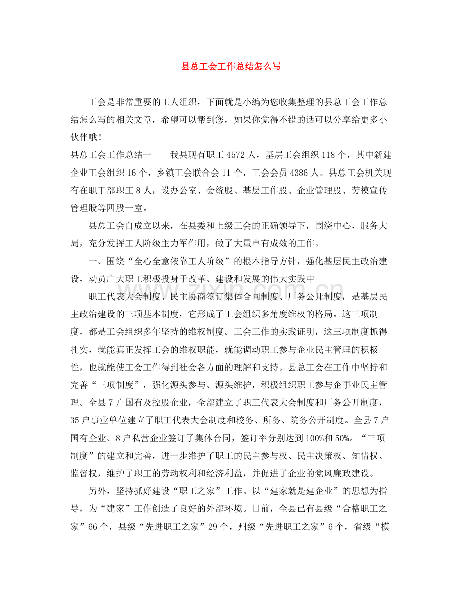 县总工会工作总结怎么写.docx_第1页