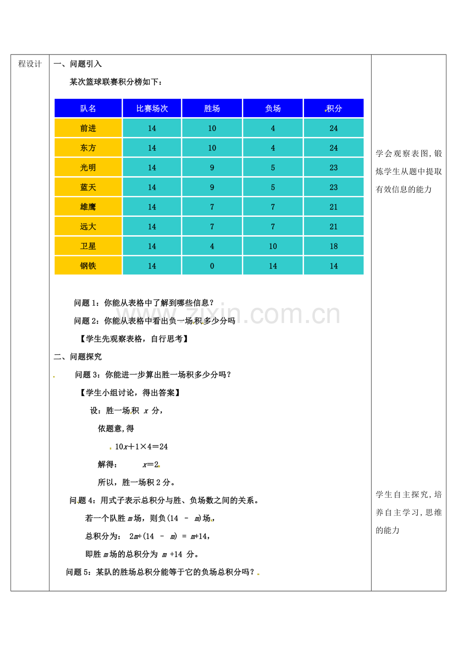 陕西省安康市石泉县池河镇七年级数学上册 3.4 实际问题与一元一次方程（4）教案1 （新版）新人教版-（新版）新人教版初中七年级上册数学教案.doc_第2页