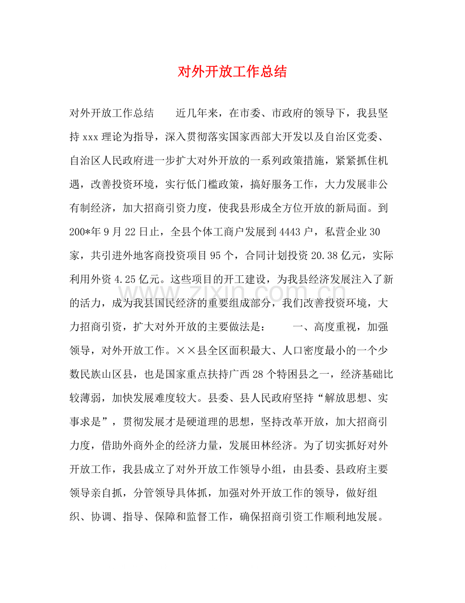 对外开放工作总结.docx_第1页