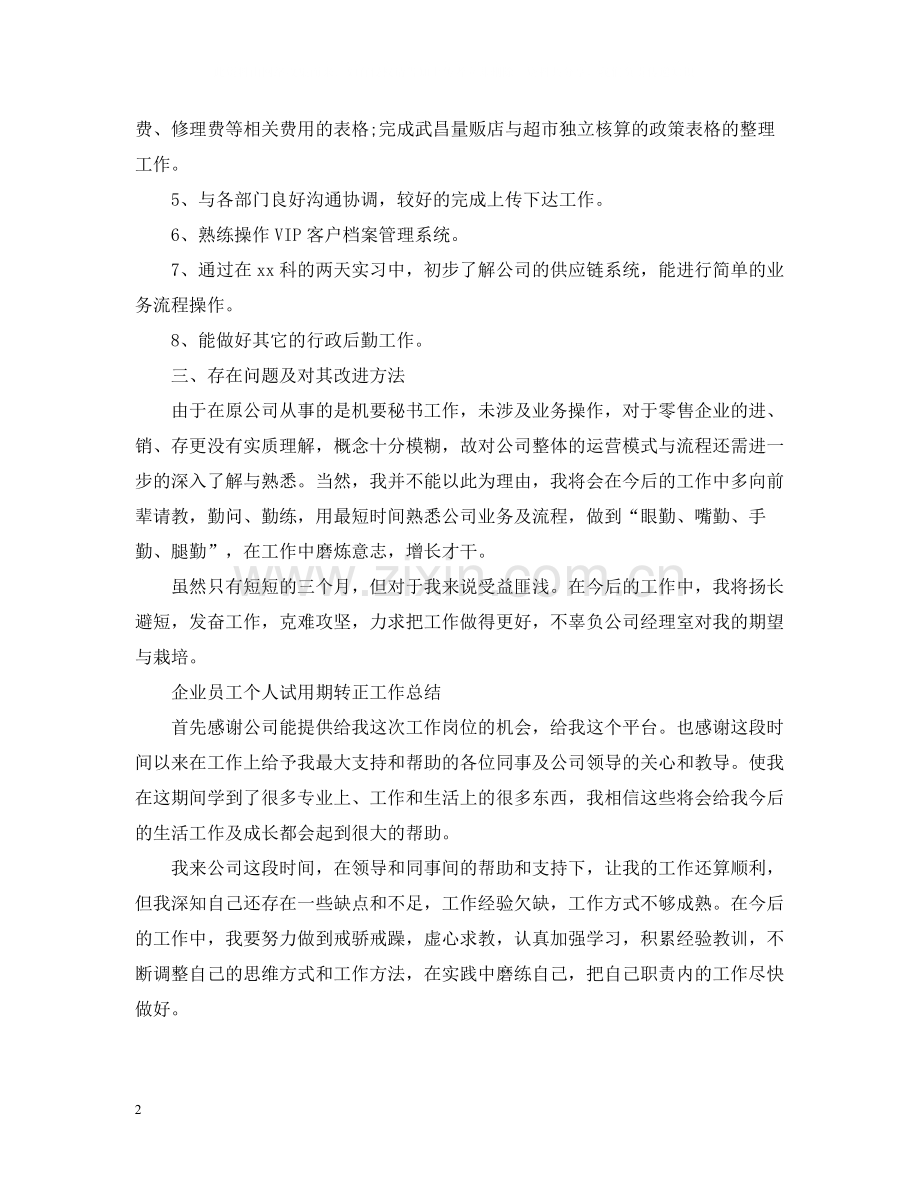 企业员工个人试用期转正工作总结.docx_第2页