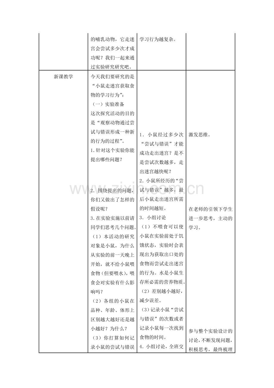 八年级生物上册 5.2.2 先天性行为和学习行为（第2课时）教学设计 （新版）新人教版-（新版）新人教版初中八年级上册生物教案.doc_第2页