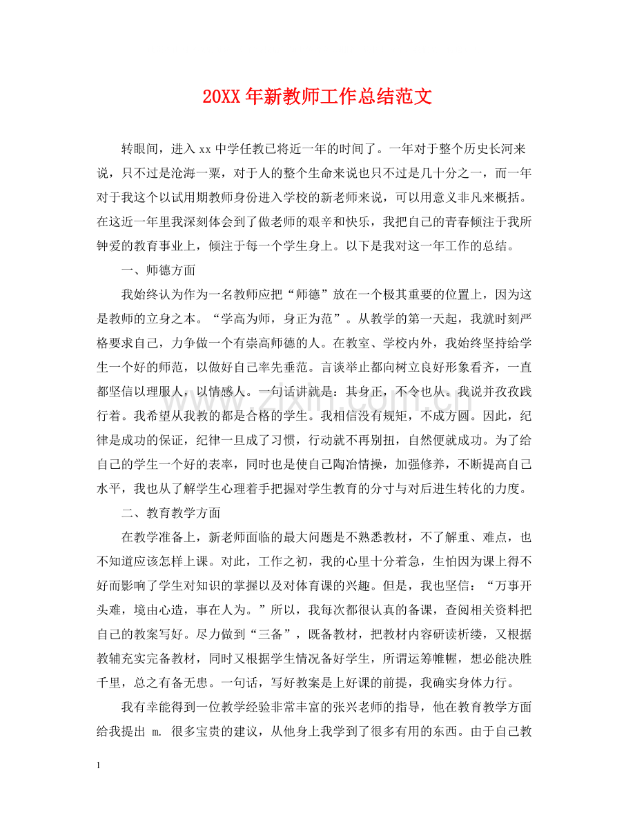 新教师工作总结范文2.docx_第1页