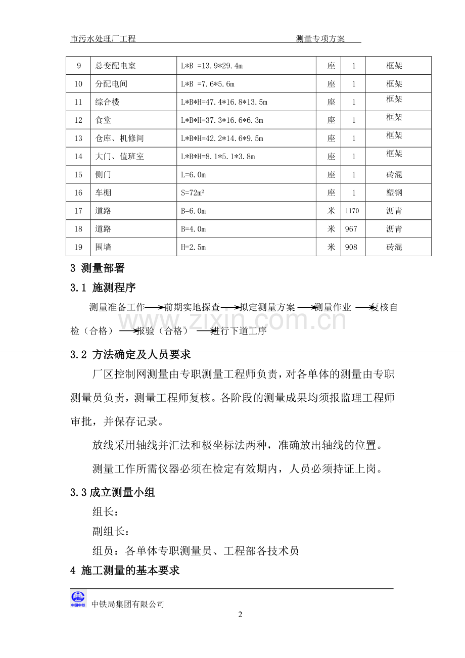 污水处理厂施工测量方案.doc_第3页