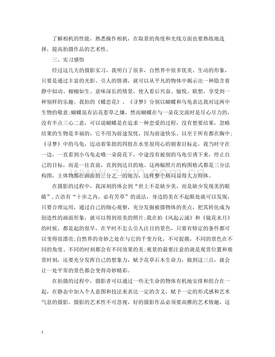 摄影助理实习总结_摄影个人工作总结报告.docx_第3页