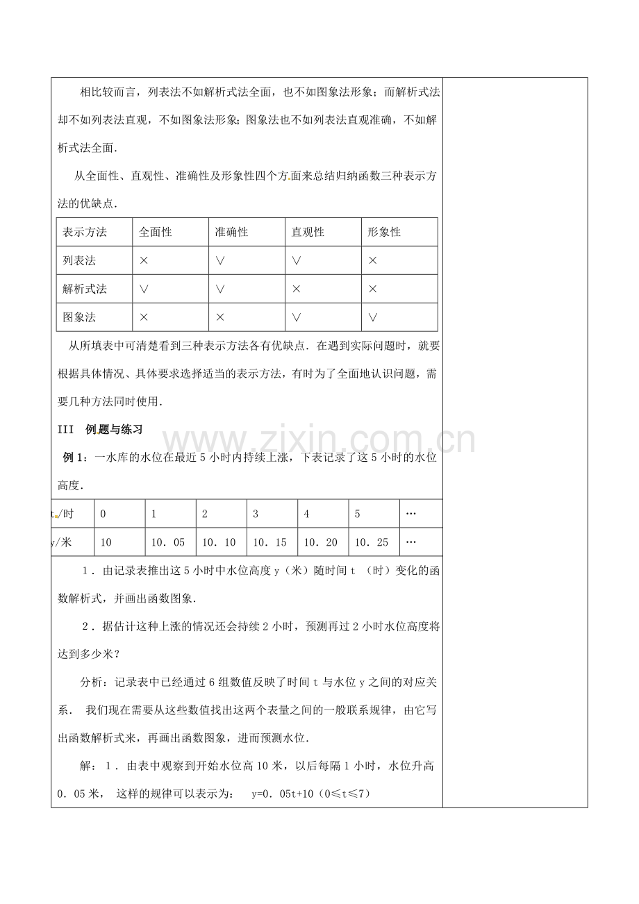 浙江省温岭市东浦中学八年级数学上册《14.1.3函数的图象（三）》教案新人教版.doc_第2页