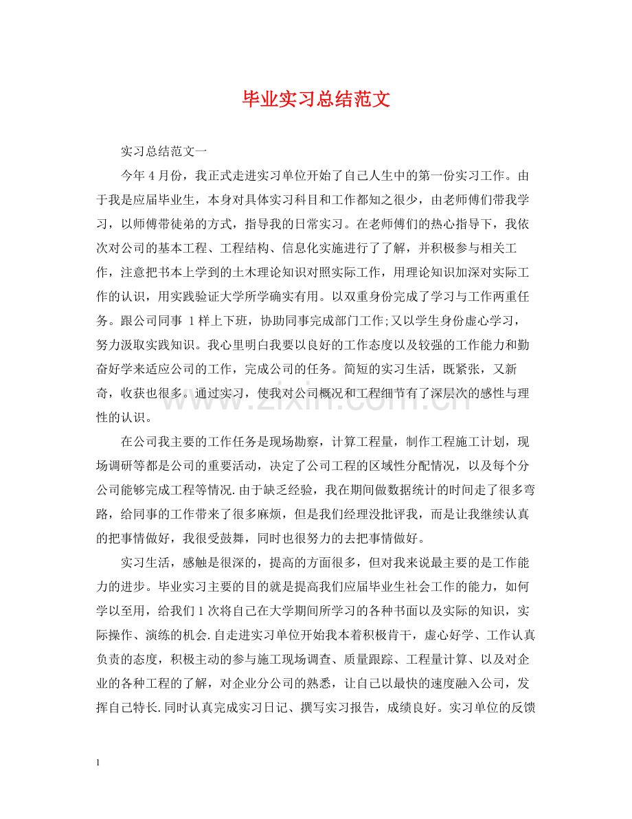 毕业实习总结范文2.docx_第1页