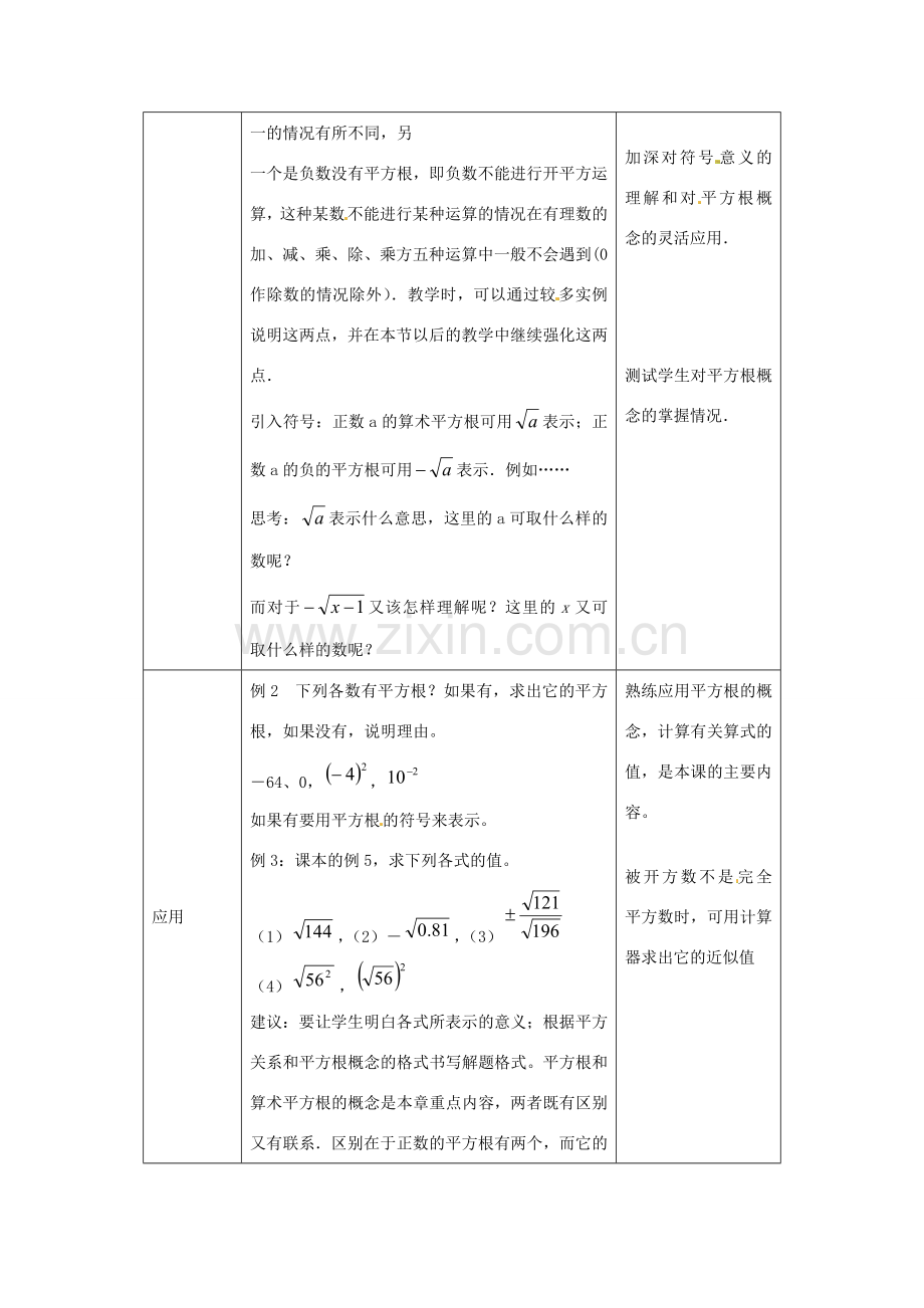 春七年级数学下册 第六章 实数 6.1 平方根 第3课时 平方根教案2 （新版）新人教版-（新版）新人教版初中七年级下册数学教案.doc_第3页