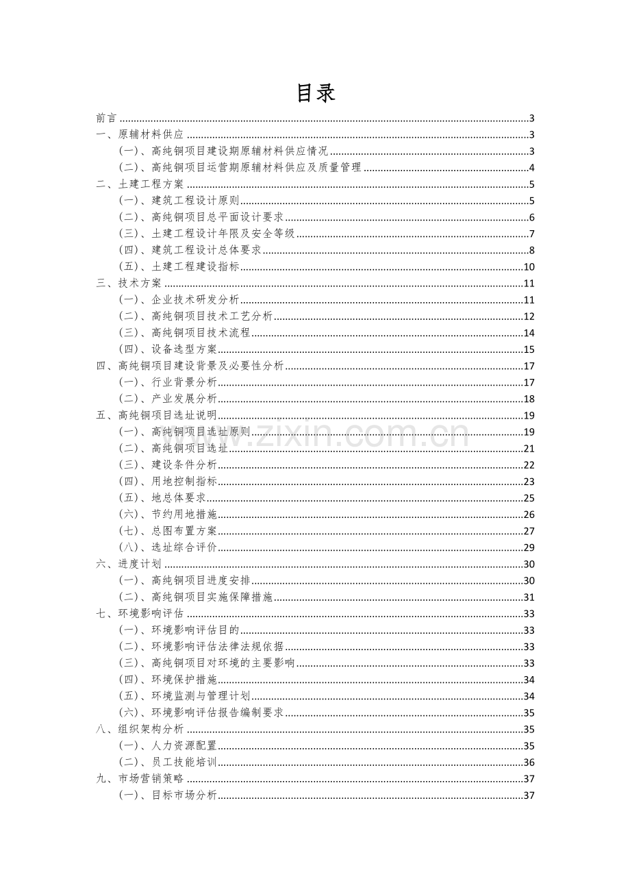 高纯铜项目投资分析及可行性报告.docx_第2页