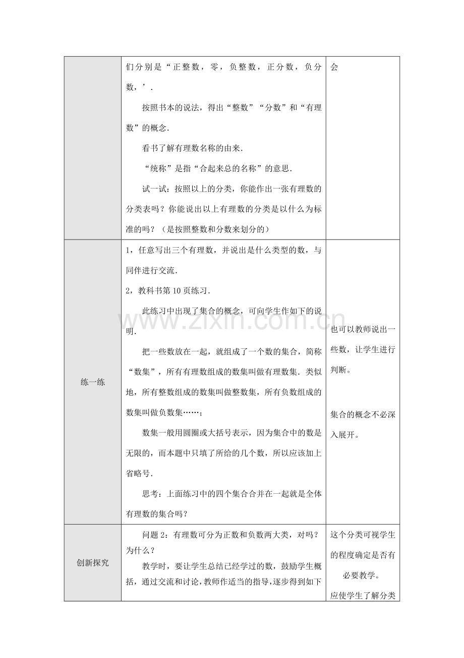 江苏省淮安市开明中学七年级数学上册 1.2.1《有理数》教案 苏科版.doc_第2页