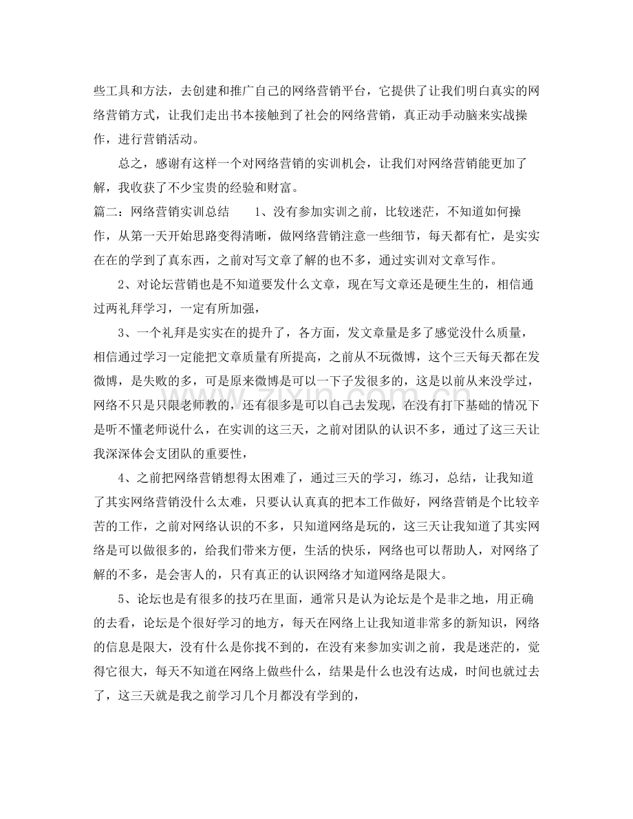 网络营销实训总结.docx_第2页