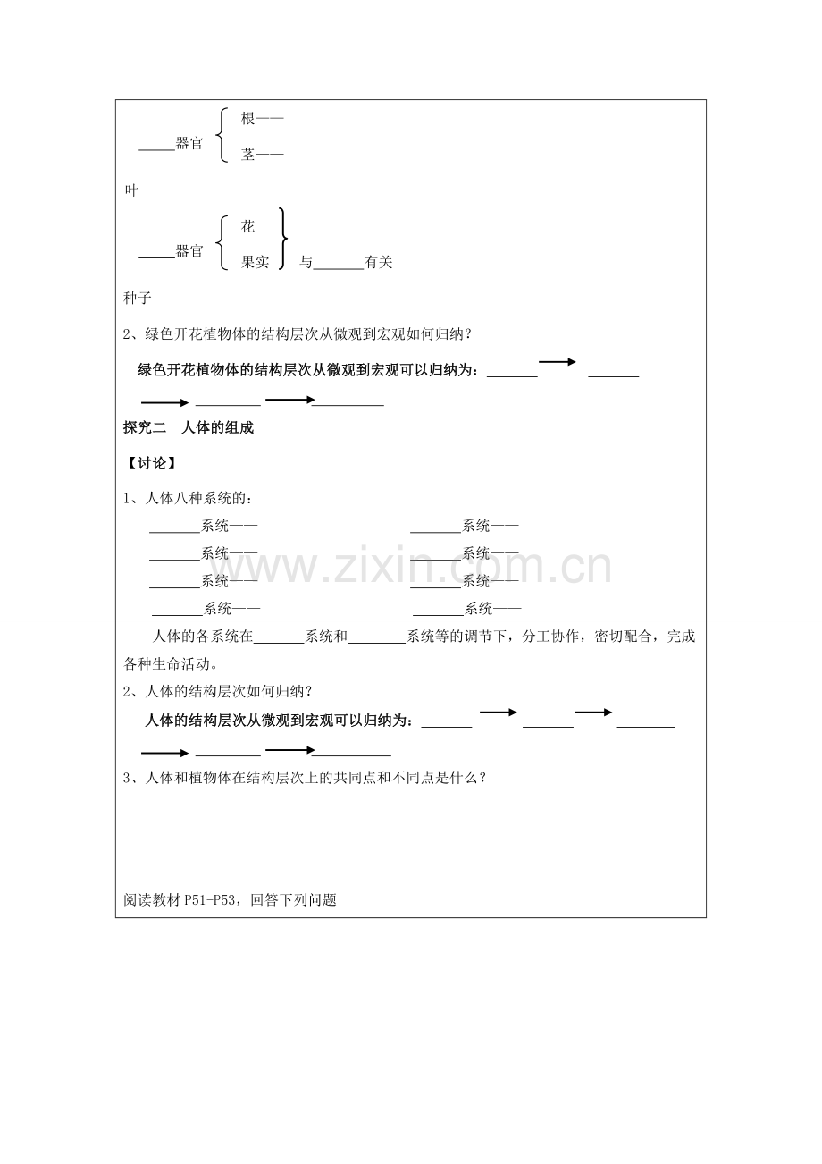 七年级生物上册 2.4.1-2.4.2教案 （新版）苏教版-（新版）苏教版初中七年级上册生物教案.doc_第2页