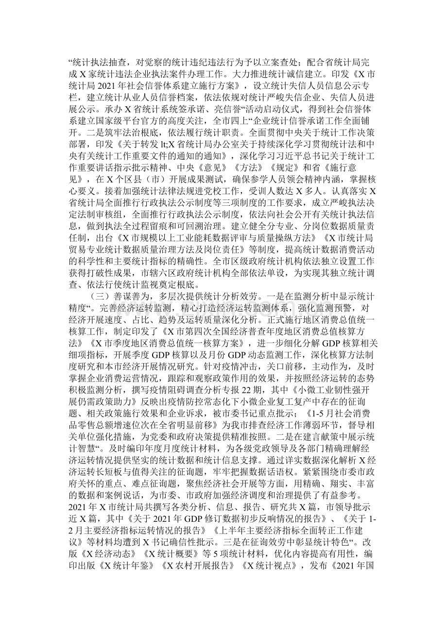 市年工作总结统计局).docx_第2页