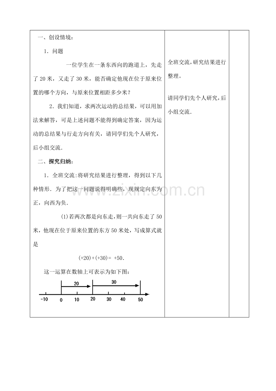 江苏省太仓市浮桥中学七年级数学上册 2.4 有理数的加法与减法（第1课时）教案 苏科版.doc_第2页