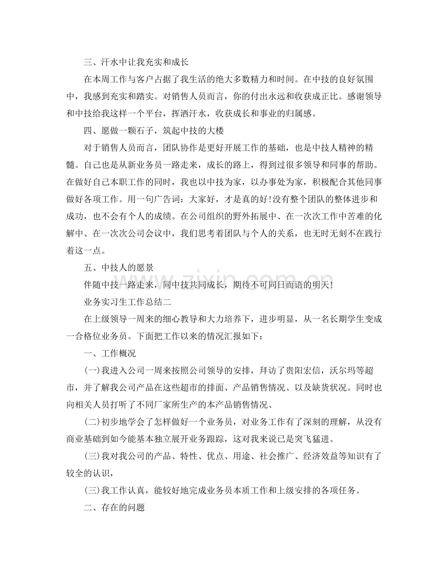 业务实习生工作总结.docx_第2页