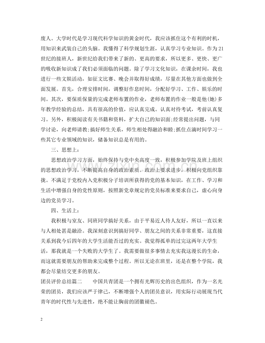 团员评价总结.docx_第2页