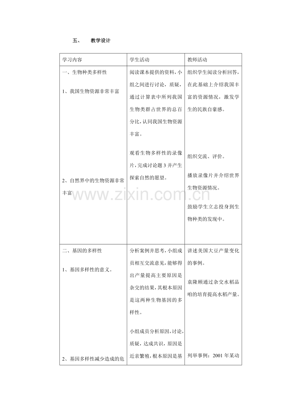 八年级生物上：第六单元 第二章 认识生物的多样性教案人教版新课标.doc_第2页