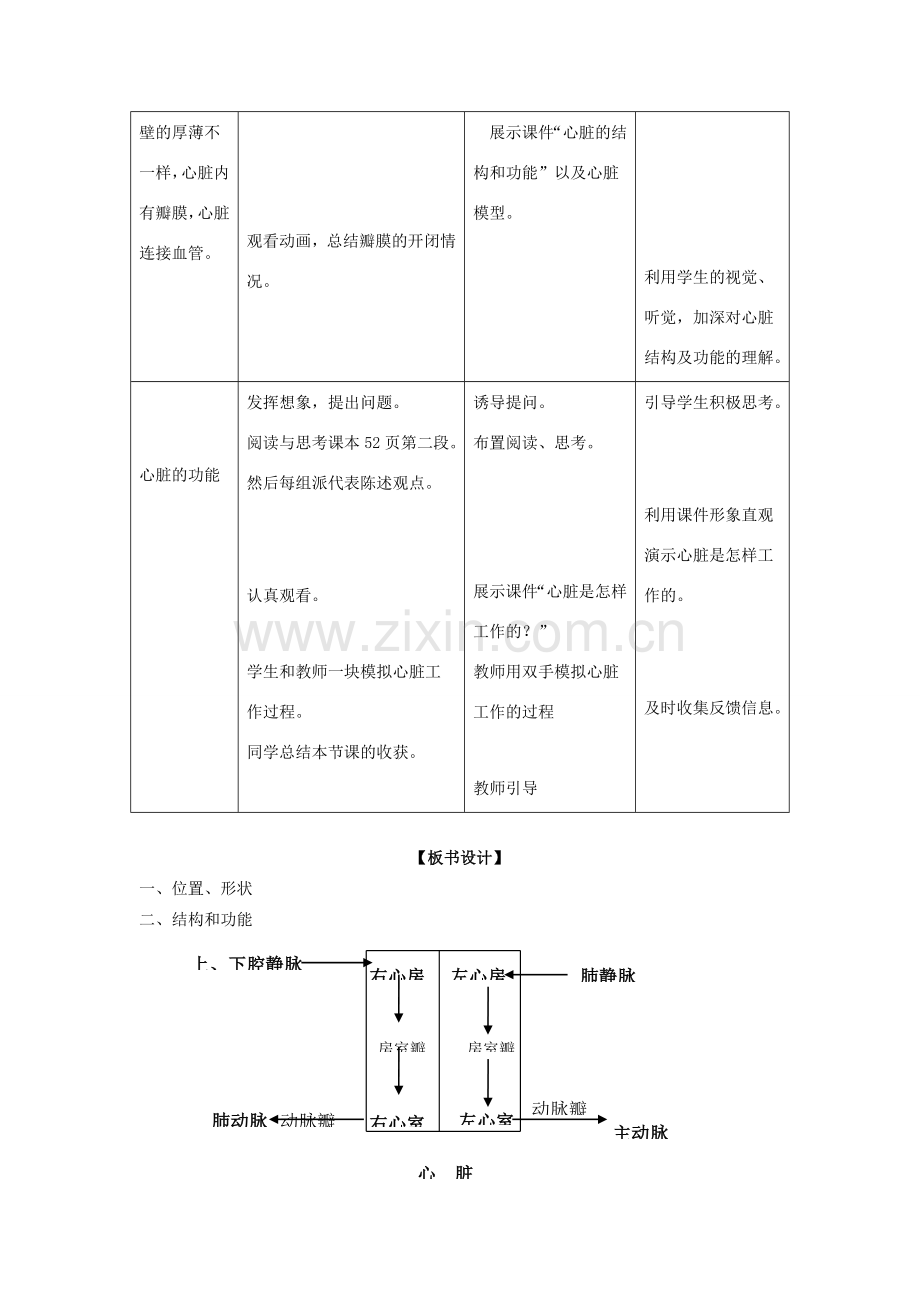 七年级生物下册 第三章 第二节 物质运输的器官教案 （新版）济南版-（新版）济南版初中七年级下册生物教案.doc_第3页