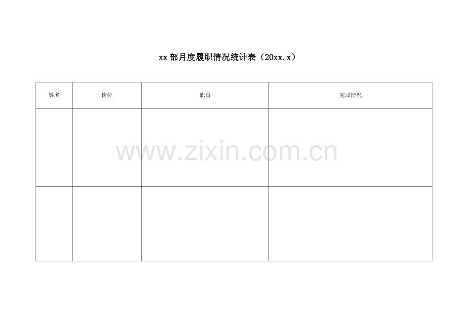 月度履职情况统计表(原始表格).doc_第1页