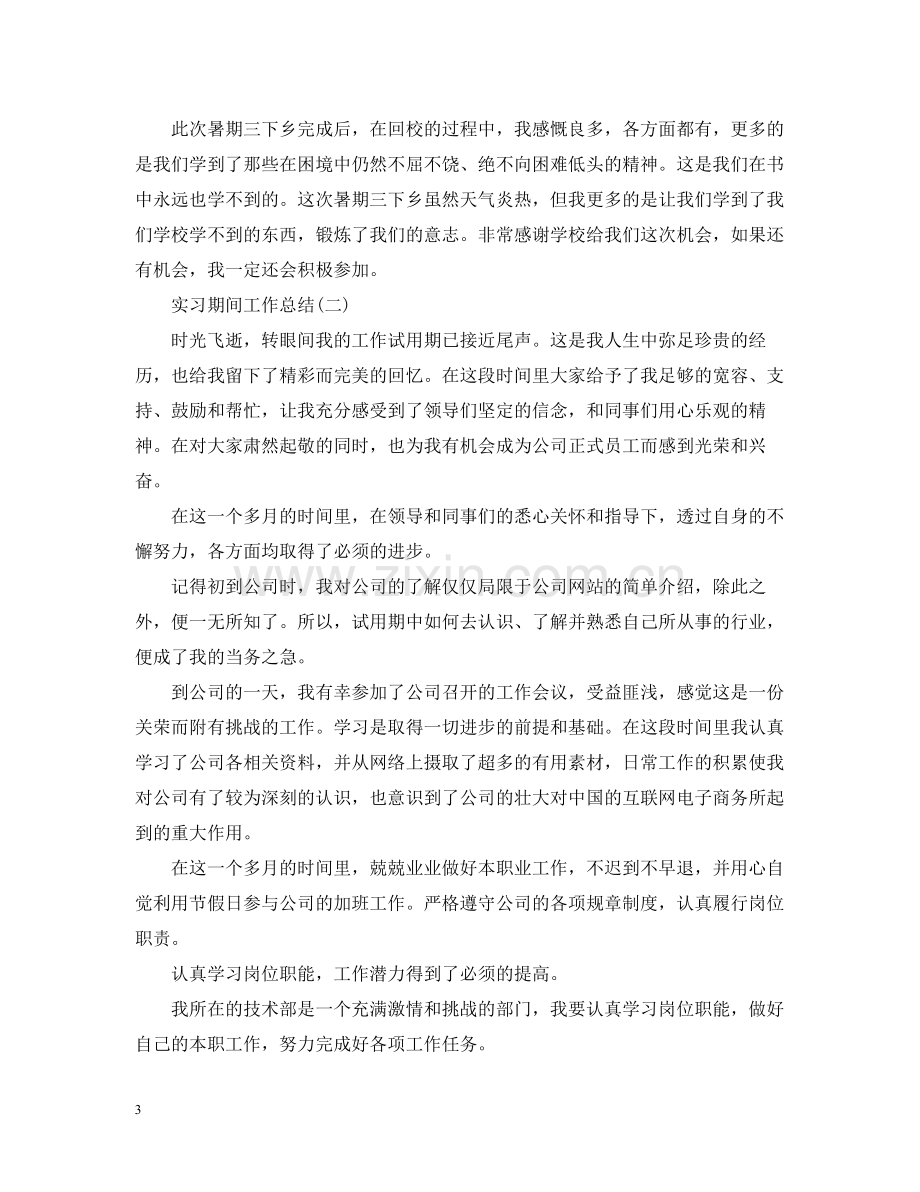 实习期间个人工作总结.docx_第3页