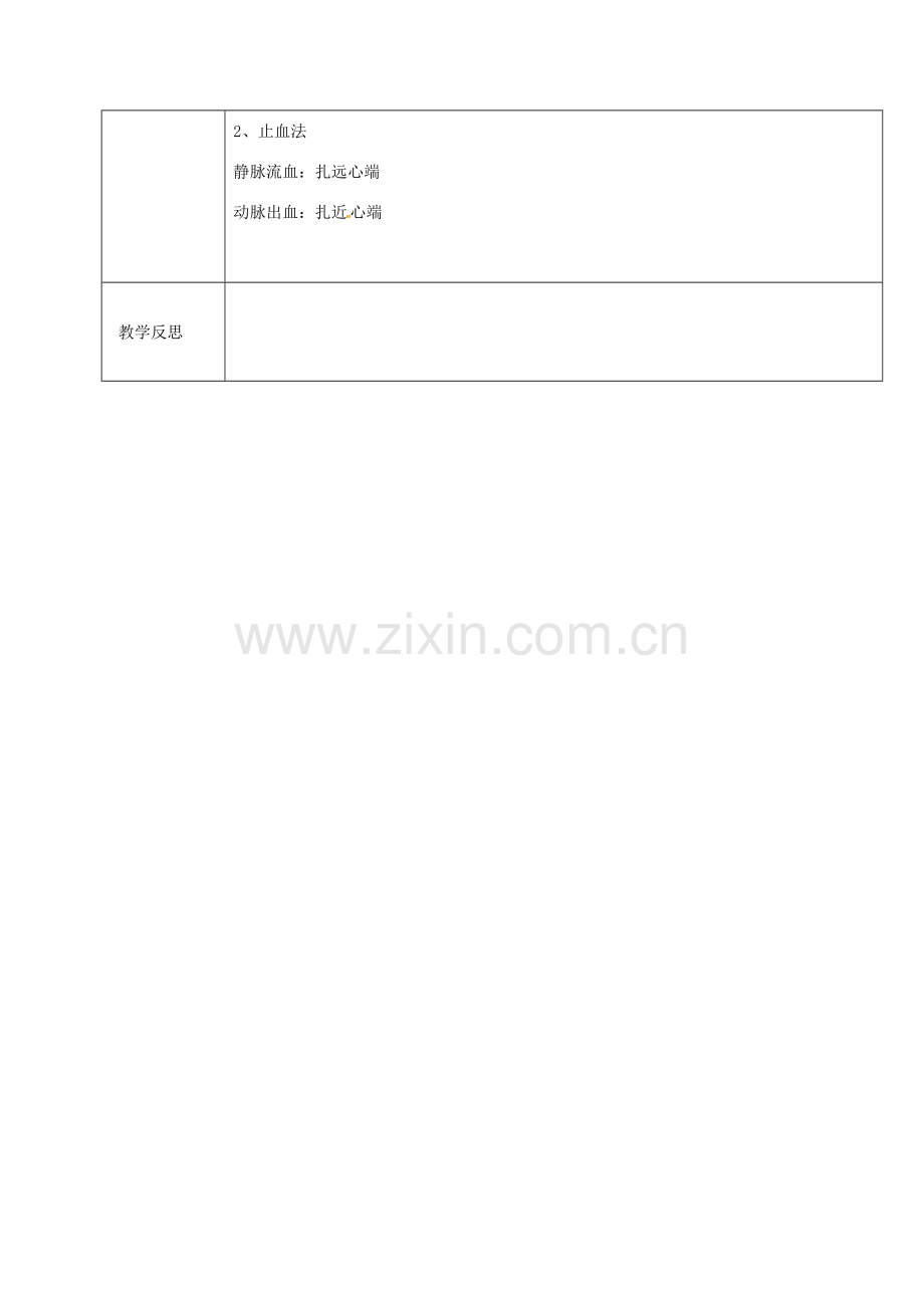 黑龙江省鸡西市八年级生物下册 8.2 用药和急救（二）教案 （新版）新人教版-（新版）新人教版初中八年级下册生物教案.doc_第3页