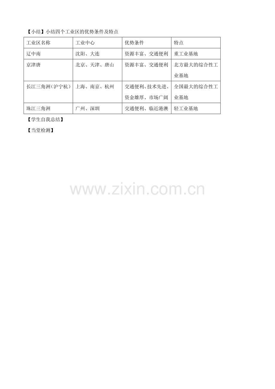 江苏省南京市旭东中学阳光课堂展示课八年级地理上册《4.3 工业的分布与发展》教学设计 新人教版.doc_第2页