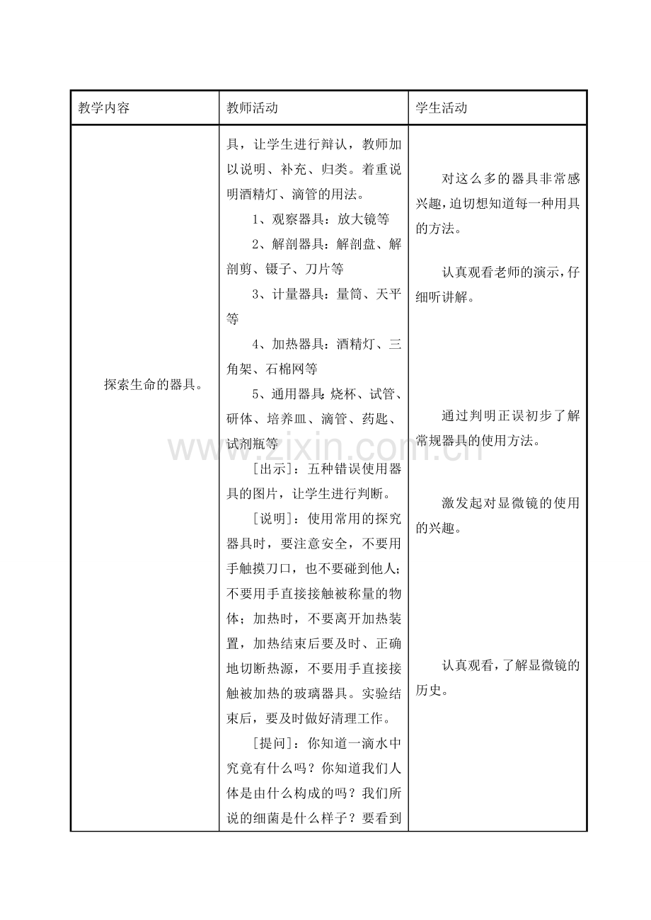 辽宁省开原五中七年级生物上册《1.2 探索生命的器具》教案 新人教版.doc_第2页