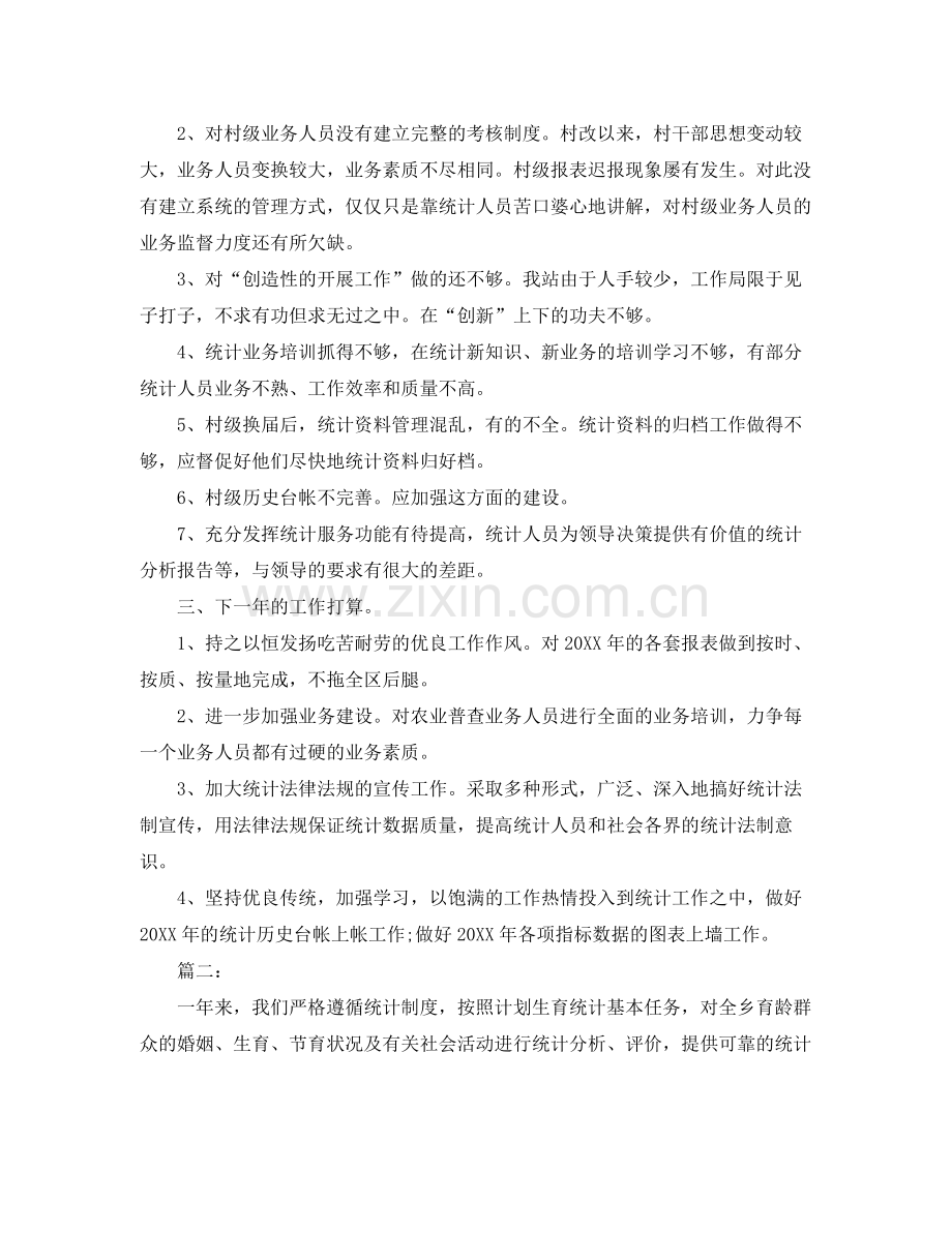 乡镇统计人员年终个人工作总结 .docx_第2页