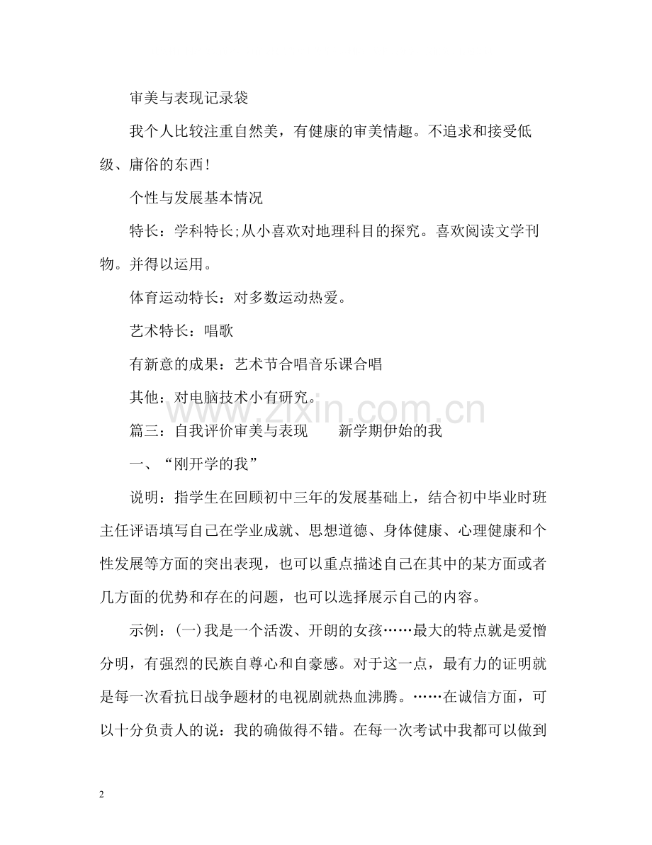 审美与表现自我评价2.docx_第2页