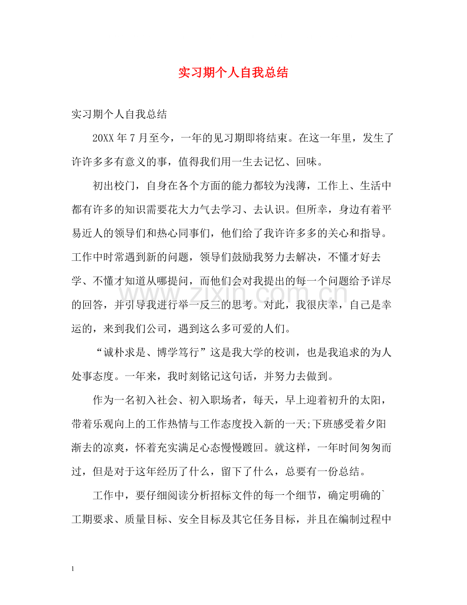 实习期个人自我总结.docx_第1页