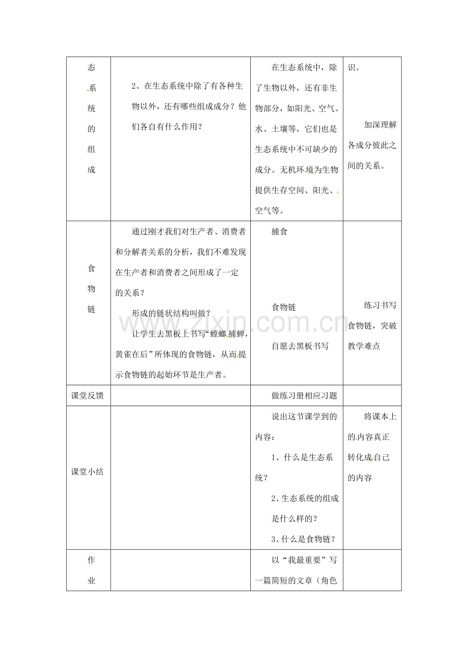 安徽省合肥市长丰县七年级生物上册 1.2.2 生物与环境组成生态系统教案1 （新版）新人教版-（新版）新人教版初中七年级上册生物教案.doc_第3页