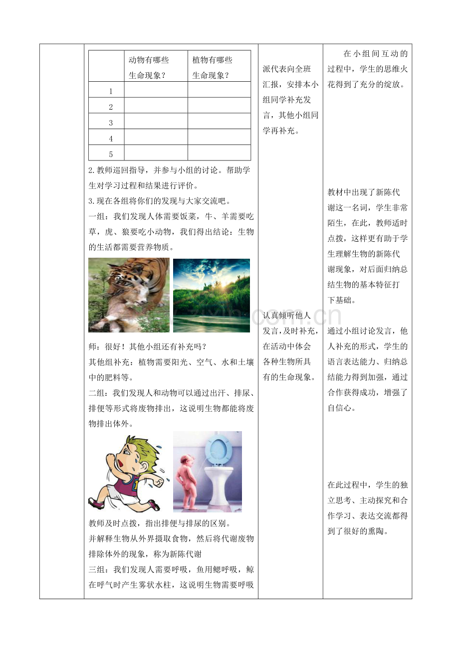 七年级生物上册 1.1.1 生物的基本特征优秀教案 （新版）济南版-（新版）济南版初中七年级上册生物教案.doc_第3页